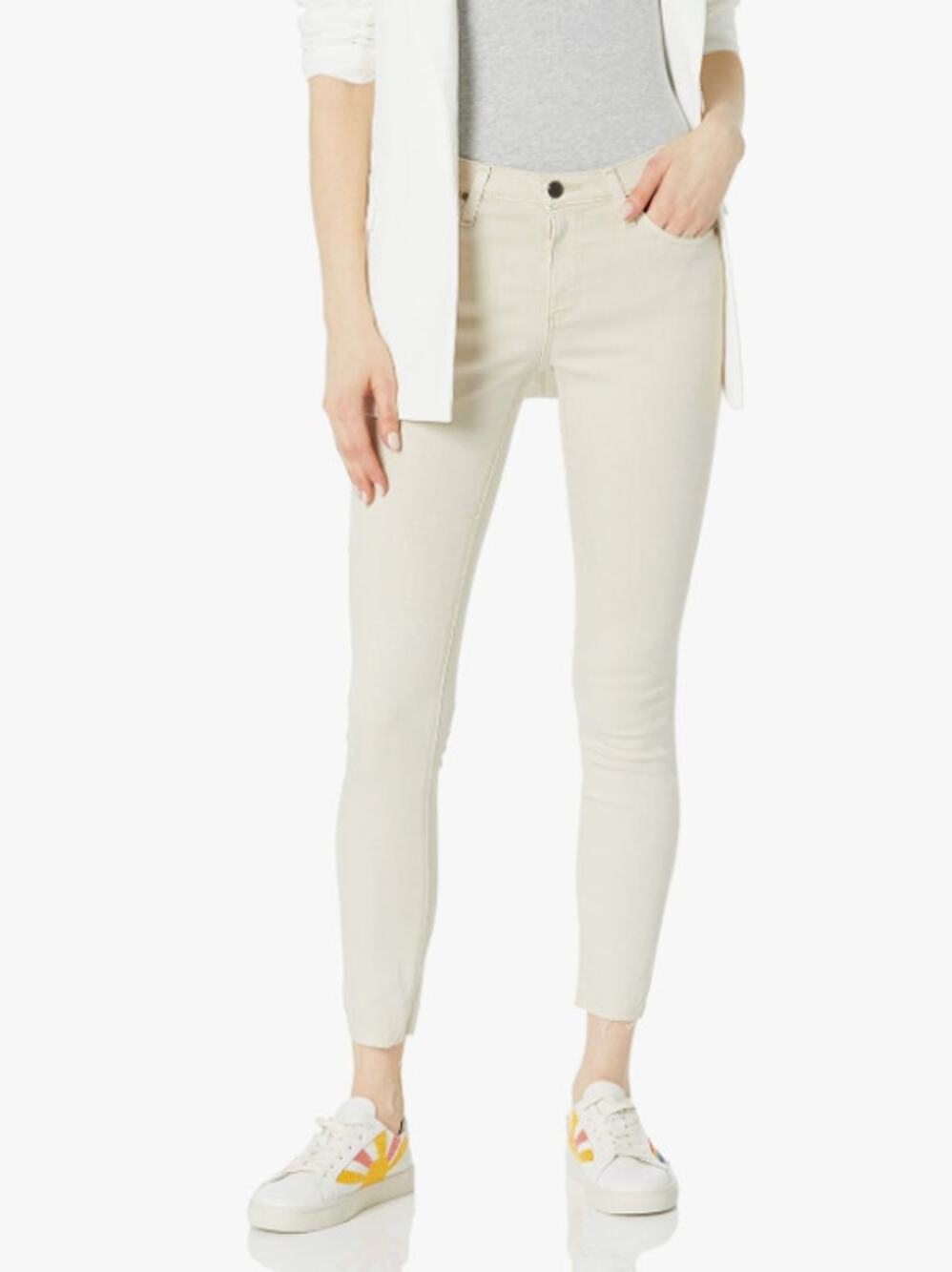 AG Adriano Goldschmied Womens The Legging Ankle Jeans Size 30R Cream Cords NWT